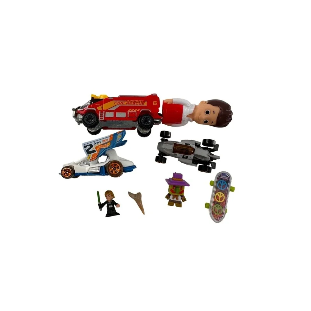 Mixed Toy Bundle Hot Wheels Funko Pop 9 Piece Shark Tooth Minecraft Skateboard c